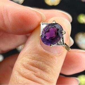 14k gold and amethyst ring